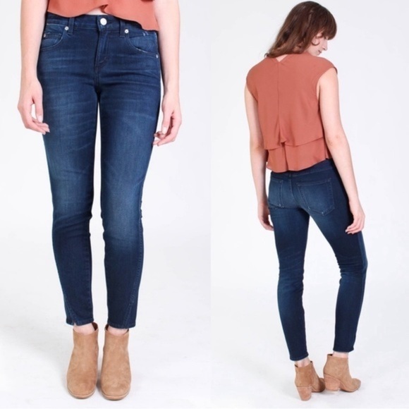 AMO Twist‎ Ankle Jeans Women’s Size 30 Slim Skinny Mid Rise Cropped Eclipse - Picture 2 of 10
